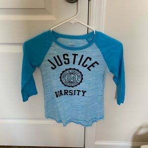 Justice shirt size 8